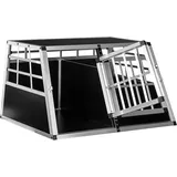 PETSTUFF petstuff® Hundetransportbox gerade Rückwand 90°, Aluminium, robust, verschließbar