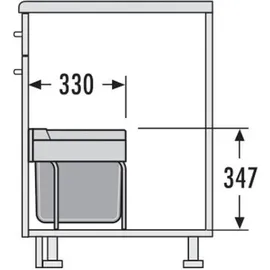 HAILO Raumspar Tandem 12 l Grau