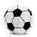 Partydeco Piñata 35 cm Fußball Schwarz/Weiß