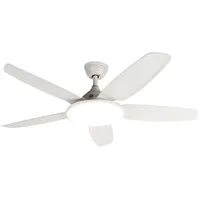 QAZQA Deckenventilator weiß 130cm inkl. led Dimmbar mit Fernbedienung