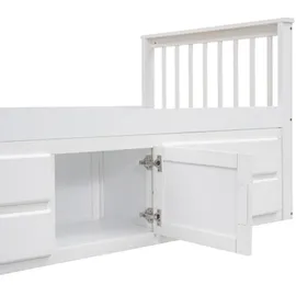 XDOVET Kinderbett Podestbett 90 x 200 cm Weiß