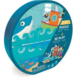 Scratch in Spielpuzzle 3D Ozean 30 Teile