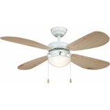 Vaxcel Classic 107 cm Deckenventilator weiß/kiefer mit Licht