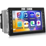 Android 13 Autoradio mit Navi für VW Golf 4 Polo Sharan Jetta MK4 T5 Multivan,7 Zoll Doppel Din Autoradio mit Carplay Android Auto Bluetooth RDS/FM