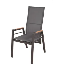 Garden Pleasure MATERA Gartenstuhl 56,5 x 65 x 110 cm grau 1 St.