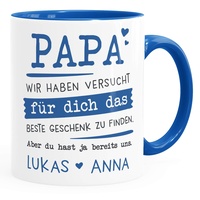 SpecialMe® Tasse personalisiertes Geschenk Spruch Papa/Mama/Oma/Opa Wir habe versucht für dich das beste Geschenk zu finden. anpassbare Namen Papa - 2+ Namen inner-royal Keramik-Tasse