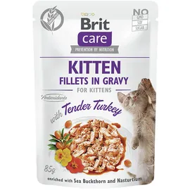 Brit Kitten Fillets in Gravy Tender Turkey 24 x 85 g