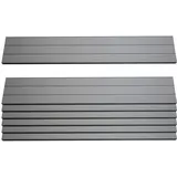 Mendler Windschutz 90 x 100 cm grau WPC 7 St.