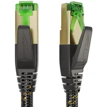 KabelDirekt – Cat 7 Netzwerkkabel, flexible & bruchfeste Nylon-Ummantelung – 12,5m – 10 Gigabit Lan & Ethernet Kabel (Patchkabel geeignet für Highspeed Netzwerke, Switch, Router, PC & Modem, RJ45)