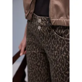 STREET ONE Straight Leg Jeans, leo print washed, 29 - 29W / 28L
