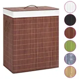 vidaXL Bambus-Wäschekorb Braun 100 L