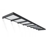CANOPIA Palram - Canopia Metall Vordach Sophia Clear XL 7514 | Anthrazit | 750x140x17 cm