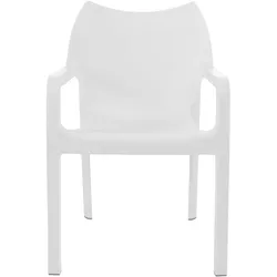 DELUKE® Stuhl REWIU - 84x57x53cm, weiß, Kunststoff Kunststoff Gestell Stühle Esszimmerstühle Stuhl Esszimmer Esstisch Stühle Küchenstuhl