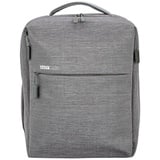 EAZY CASE Laptoprucksack Notebook-Rucksack, Laptoptasche bis 17 Zoll wasserdicht Bagpack Rucksack Schule Hellgrau grau