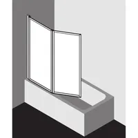 Kermi Vario 2000 Faltwand 2-flügelig V2FW2060142YK 115,1-116,7x140cm, weiß, ESG SR Opaco Clean