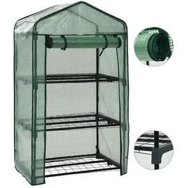 vidaXL Mini-Gewächshaus 0,69 x 0,49 x 1,25 m grün