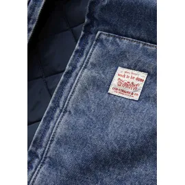 Levi's Jeansweste "SANSOME", Herren, Gr. XL, get involved t, Denim/Jeans, Obermaterial: 100% Baumwolle, unifarben, hüftbedeckend, Rundhals, Westen, mit Reißverschluss