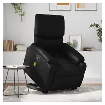 vidaXL Massagesessel mit Aufstehhilfe Schwarz Kunstleder