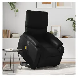 vidaXL Massagesessel mit Aufstehhilfe Schwarz Kunstleder