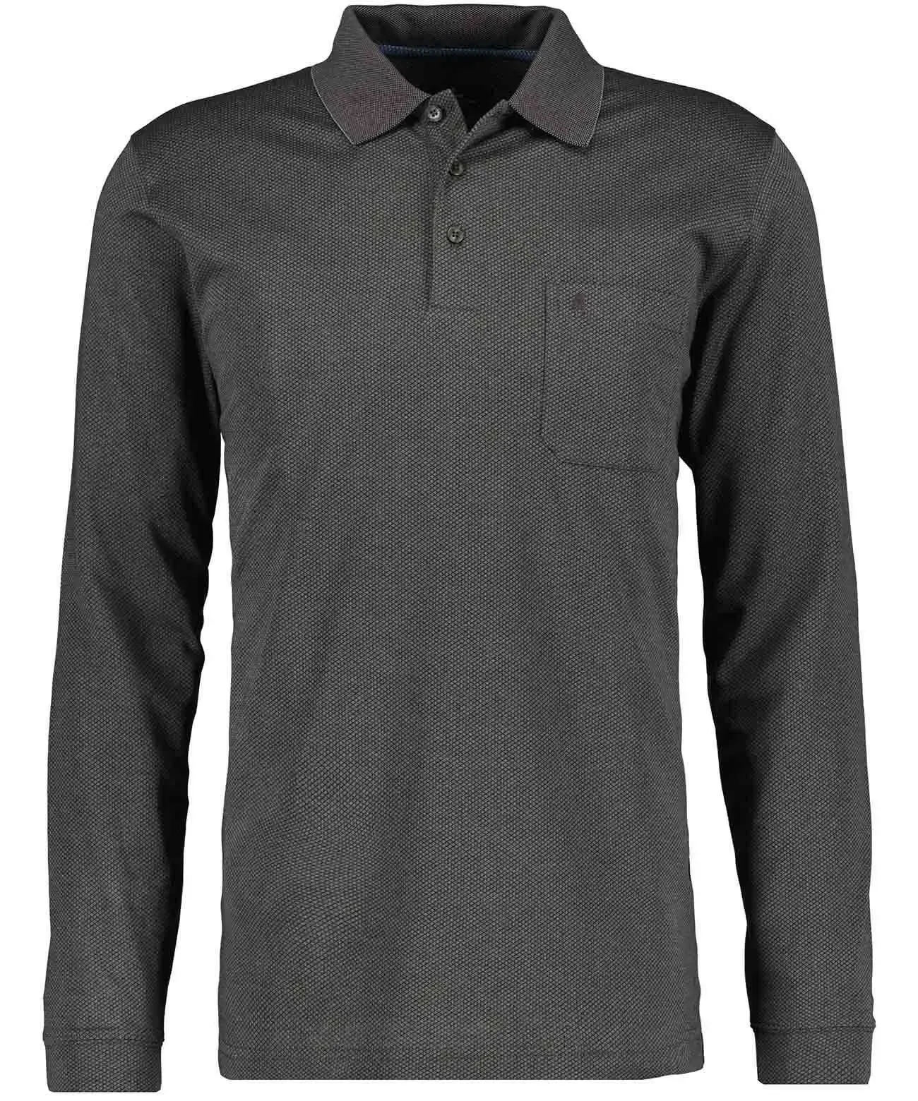 Poloshirt RAGMAN, Herren, Gr. 3XL, grau (grau, melange, 194), Piqué, 70% Baumwolle 30% Polyester, regular fit, Shirts