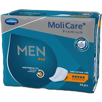 MoliCare Premium Men PAD, Inkontinenzeinlagen für Männer mit Blasenschwäche, V-förmige Passform, 5 Tropfen, 14 Stück