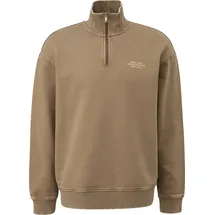 QS Sweat-Troyer mit Brustprint Braun L
