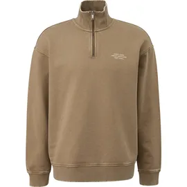 QS Sweat-Troyer mit Brustprint Braun L