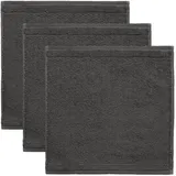 frottana Pearl Seiftuch 30 x 30 cm grau 3 St.