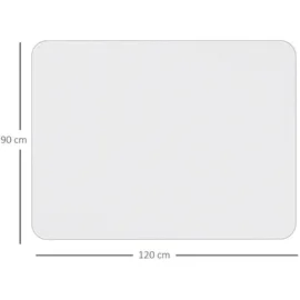 Homcom Bodenschutzmatte Kunststoff 120 x 90 cm Transparent 1 St.