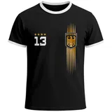 MoonWorks Print-Shirt Herren T-Shirt Deutschland Trikot Fußball WM Fußball-Sommer 2026 mit Print schwarz S