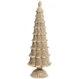 Chic Antique Deko Weihnachtsbaum Antique Stil, H35/Ø 10 cm, latte