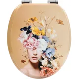 WOLTU Toilettendeckel Absenkautomatik MDF Klodeckel Toilettensitz Quick-Release