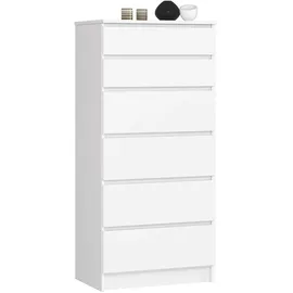 Akord Kommode K60 60 x 130 x 40 cm Weiß