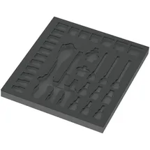 WERA Schaumstoffeinlage ohne Bestückung 344 x 392 x 30 mm schwarz