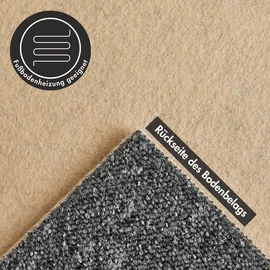Andiamo Teppichboden ANDIAMO "Carlos, Feinschlinge, Gesamthöhe 6,5 mm, Made in Netherlands", grau (anthrazit), B:500cm L:200cm, Polypropylen, Teppiche, melierte Optik, Breite 200, 400 cm oder 500 cm, strapazierfähig