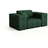 Fun Möbel Sessel Designersessel CHANTAL in Stoff Opera Velvet grün