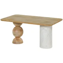 MASSIVMOEBEL24.DE Couchtisch Mango Weiß 100 x 60 x 45 cm