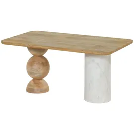 MASSIVMOEBEL24.DE Couchtisch Mango Weiß 100 x 60 x 45 cm