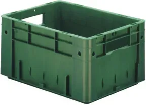 Transportbehälter L400xB300xH210mm rot PP Schwerlast Seitenwände geschl.