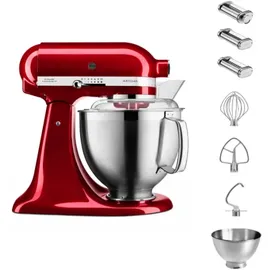 KitchenAid Artisan 5KSM185 Onyx Schwarz Nudelwalzenset