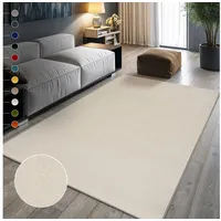 Sanat Kurzflor Teppich Wohnzimmer - Uni Modern Teppiche fürs