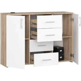 Akord Kommode 110 x 80 x 35 cm Weiß