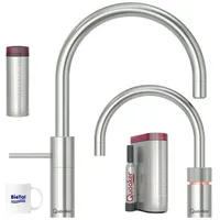 QUOOKER Wassersprudler Quooker Wasserhahn mit PRO3 Heißwasser & CUBE für Sprudelwasser Wasser, mit BieTal Trinktasse