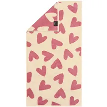 CAWÖ Heart Beats Duschtuch 70 x 140 cm rosa
