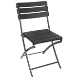 Perel folding chair wood Camping Stuhl Schwarz FP165W Belastbarkeit (Gewicht) (max.) 300kg