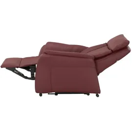 Hukla Relaxsessel Pascal Leder 83 x 105 x 90 cm Rot drehbar