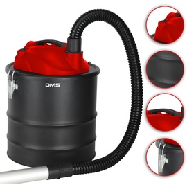 DMS® Aschesauger Kaminsauger 20L Rußsauger HEPA Filter 1200W Ofen Grill Kamin AS-1200 Rot - Rot