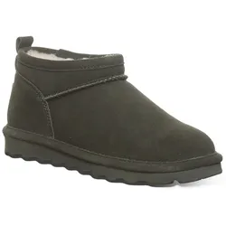Winterboots BEARPAW "SuperShorty ELLE SHORT", Damen, Gr. 36, grün (seaweed), Veloursleder, modisch, Schuhe, Schlupfboots mit wasserabweisender mit BearCoatTM Imprägnierung