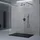 doporro Duschwand Duschtrennwand 140x200 Walk-In Dusche schwarz mit Doppel-Stabilisator aus Echtglas 8mm ESG-Sicherheitsglas Klarglas