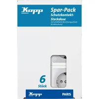 Kopp Einbausteckdose 6 St. Silber